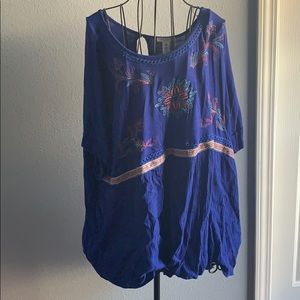 Tunic top blue light weight